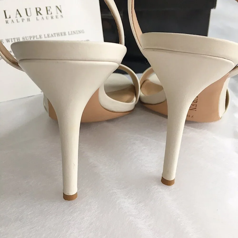 LAUREN Ralph Lauren Gwen Soft Nappa Leather Sandal Heels